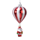 Decoris Kerst ornament | Decoris | 15 x Ø 7 cm (Parachute, Glas, Wit/Rood) 125655 K151000614 - 2
