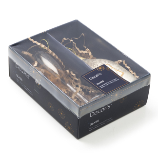 Decoris Kerst ornament | Decoris | Champagne (Glas, Set van 2 stuks) 120868 K151000707 - 4