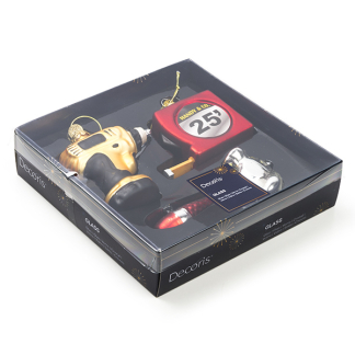 Decoris Kerst ornament | Decoris | Gereedschap (Glas, Set van 3 stuks) 120785 K151000706 - 5