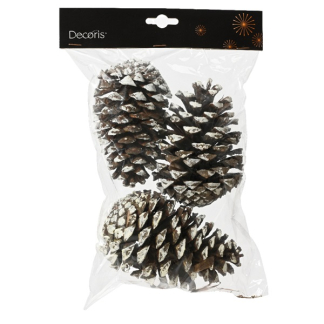 Decoris Kerst ornament | Dennenappels | 3 stuks 707396 K151000605 - 