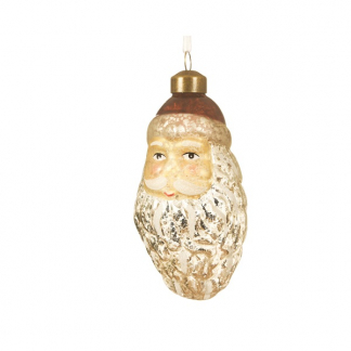 Decoris Kerst ornamenten | Decoris | 6 x 12 x 4 cm (Kerstman, 2 stuks, Glas, Bruinroze) 62010 K151000609 - 1