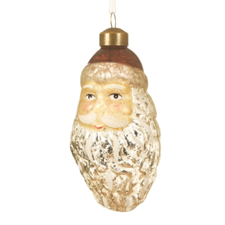 Decoris Kerst ornamenten | Decoris | 6 x 12 x 4 cm (Kerstman, 2 stuks, Glas, Bruinroze) 62010 K151000609 - 2
