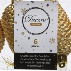 Decoris Kerst ornamenten | Dennenappels | 6 stuks (Goud) 028570 K151000407 - 5