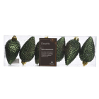 Decoris Kerst ornamenten | Dennenappels | 6 stuks (Groen) 28608 K151000494 - 2