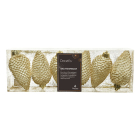 Kerst ornamenten | Dennenappels | 6 stuks (Wit)