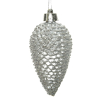 Decoris Kerst ornamenten | Dennenappels | 6 stuks (Zilver) 028571 K151000429 - 2