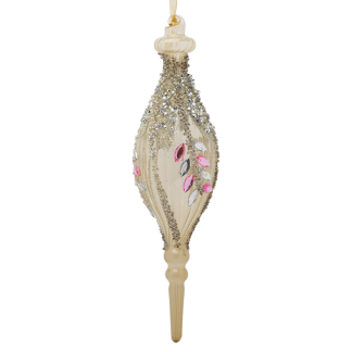 Decoris Kerst ornamenten | IJspegel | 2 stuks (23 cm, Glas) 070041 K150304037 - 1