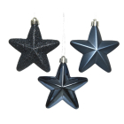 Decoris Kerst ornamenten | Sterren | 6 stuks (Blauw) 027920 K151000450 - 2