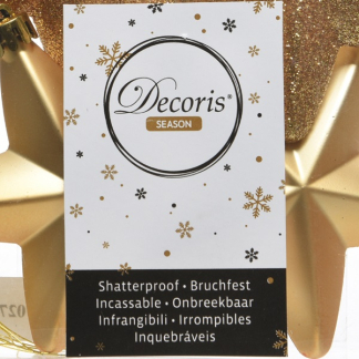 Decoris Kerst ornamenten | Sterren | 6 stuks (Goud) 027860 K151000406 - 