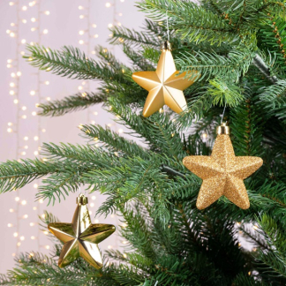 Decoris Kerst ornamenten | Sterren | 6 stuks (Goud) 027860 K151000406 - 