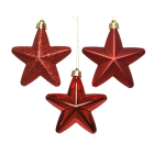 Decoris Kerst ornamenten | Sterren | 6 stuks (Rood) 027862 K151000417 - 2