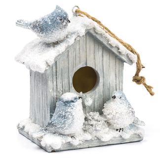 Decoris Kerst ornamenten | Vogelhuisje | 13.4 x 10.6 x 15 cm 523725 K151000618 - 1