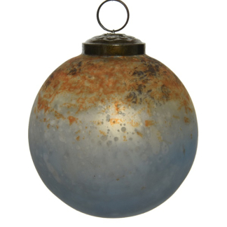 Decoris Kerstbal | Ø 10 cm (Roest/Blauw)| Frozen Lake (Roest/Blauw) 190211 K151000608 - 2