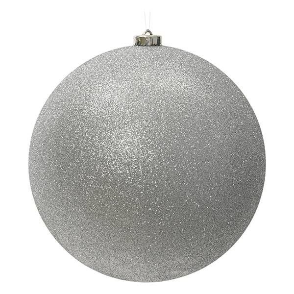 Decoris Kerstbal | Decoris | Ø 25 cm (Glitter, Zilver) 23984 K151001663 - 1