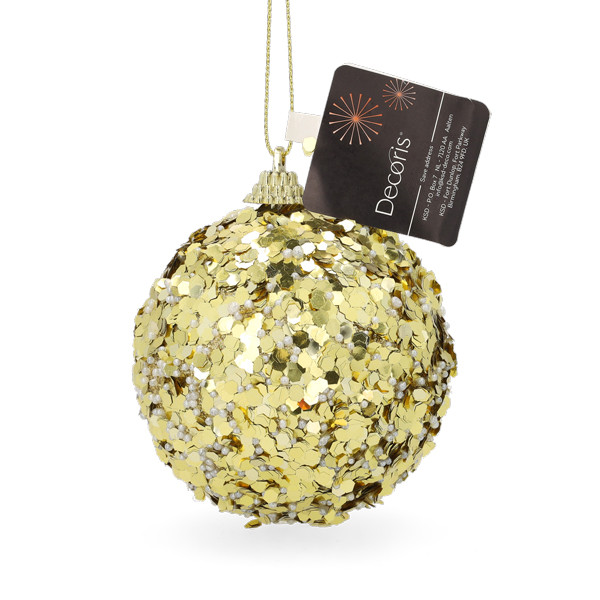 Decoris Kerstbal | Decoris | Ø 8 cm (Schuim, Goud) 29496 K151000930 - 3
