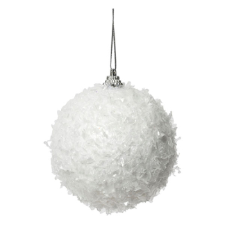 Decoris Kerstbal | Decoris | Ø 8 cm (Sneeuweffect, Wit) 24591 K151001676