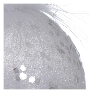Decoris Kerstbal | Decoris | Ø 8 cm (Veren, Zilver) 26971 K151001684 - 2