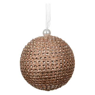 Decoris Kerstbal | Decoris | 8 cm (Bruin, Foam) 453032 K151001716
