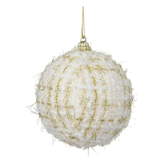 Decoris Kerstbal | Decoris | 8 cm (Wit, Geruit, Foam) 453034 K151001717