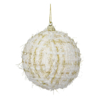 Decoris Kerstbal | Decoris | 8 cm (Wit, Geruit, Foam) 453034 K151001717 - 1