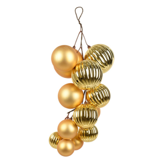Decoris Kerstbal slinger | Decoris | 12 x 52 cm (Goud) 23719 K151001651