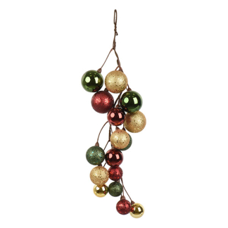 Decoris Kerstbal slinger | Decoris | 6 x 45 cm (Rood/Groen/Goud) 23706 K151001646