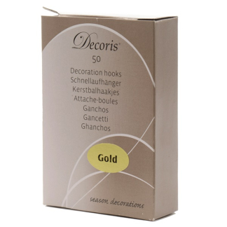 Decoris Kerstbalhaakjes | 50 stuks (Buigbaar, Goud) 400009 K151000029 - 