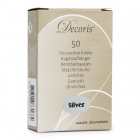 Decoris Kerstbalhaakjes | 50 stuks (Buigbaar, Zilver) 400004 K151000028