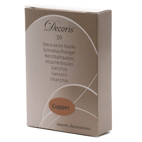Decoris Kerstbalhaakjes | Decoris | 50 stuks (Buigbaar, Koper) 400002 K151000027 - 2