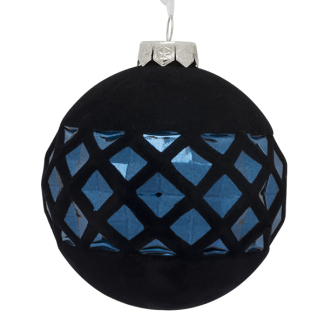 Decoris Kerstballen | Ø 10 cm | 12 stuks (Blauw) 62496 K151000615 - 