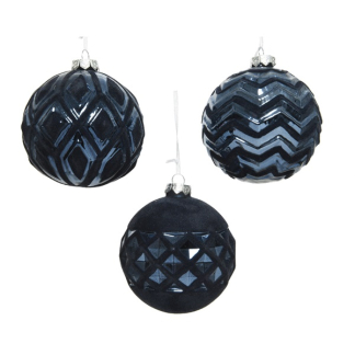 Decoris Kerstballen | Ø 10 cm | 12 stuks (Blauw) 62496 K151000615 - 