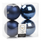 Decoris Kerstballen | Ø 10 cm | 4 stuks (Blauw) 022186 K151000447 - 1