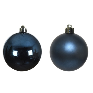 Decoris Kerstballen | Ø 10 cm | 4 stuks (Blauw) 022186 K151000447 - 