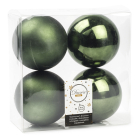 Decoris Kerstballen | Ø 10 cm | 4 stuks (Groen) 22187 K151000490