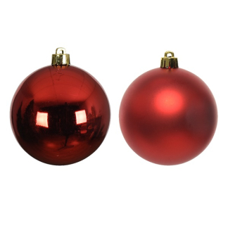 Decoris Kerstballen | Ø 10 cm | 4 stuks (Rood) 022167 K151000414 - 