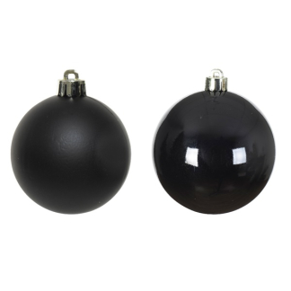 Decoris Kerstballen | Ø 10 cm | 4 stuks (Zwart) 022222 K151000469 - 