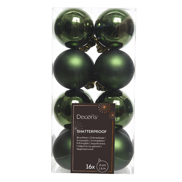 Decoris Kerstballen | Ø 4 cm | 16 stuks (Groen) 21802 K151000487 - 