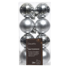 Decoris Kerstballen | Ø 4 cm | 16 stuks (Zilver) 021776 K151000422 - 2