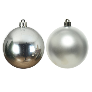 Decoris Kerstballen | Ø 6 cm | 12 stuks (Zilver) 021831 K151000423 - 