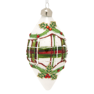 Decoris Kerstballen | Ø 8 cm | 3 stuks (Wit/Groen/Rood) 62066 K151000611 - 