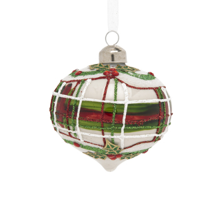 Decoris Kerstballen | Ø 8 cm | 3 stuks (Wit/Groen/Rood) 62066 K151000611 - 