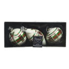 Decoris Kerstballen | Ø 8 cm | 3 stuks (Wit/Groen/Rood) 62066 K151000611 - 5