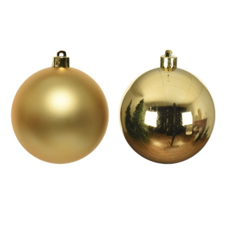 Decoris Kerstballen | Ø 8 cm | 6 stuks (Goud) 022050 K151000402 - 