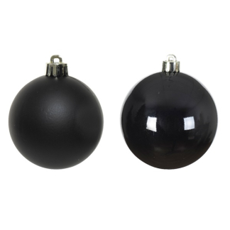 Decoris Kerstballen | Ø 8 cm | 6 stuks (Zwart) 022017 K151000468 - 2