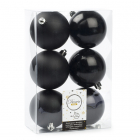 Decoris Kerstballen | Ø 8 cm | 6 stuks (Zwart) 022017 K151000468 - 1