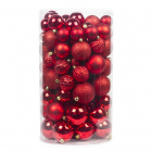 Decoris Kerstballen | 100 stuks (Rood) 20744 K151000021 Decoris Kerstballen | 100 stuks (Rood) 20744 K151000021