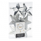 Decoris Kerstballen | 6 stuks (Sterren, Zilver) 027861 K151000428 Decoris Kerstballen | 6 stuks (Sterren, Zilver) 027861 K151000428