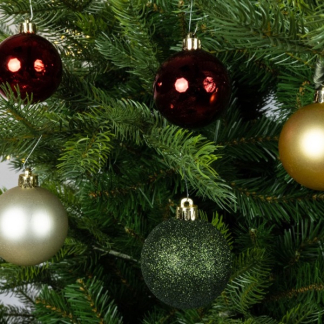 Decoris Kerstballen | Decoris | Ø 6 cm | 30 stuks  (Goud/rood/groen/champagne/donkerrood) 20118 K151000720 - 3