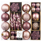 Decoris Kerstballen - 50 stuks (Roze) 29589 K151000025 Decoris Kerstballen - 50 stuks (Roze) 29589 K151000025