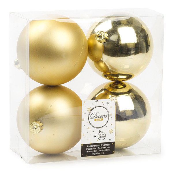 Decoris Kerstballen set | Decoris | Ø 10 cm | 4 stuks (Goud) 022165 K151000403 - 1